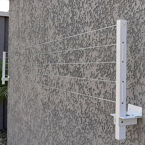 Wall Mounted Foldable Drying Stand. Expand as much as u need With 45 ft Rope. ( Heavy Duty and Rust Free Material)