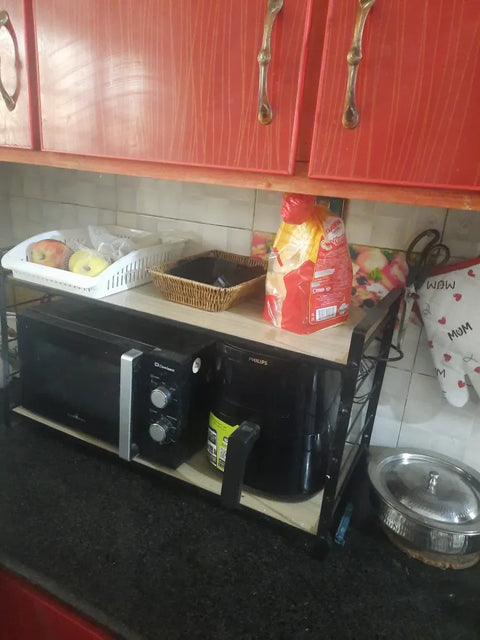 Wall-Mounted Oven Stand and Kitchen Accessories Holder!