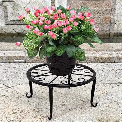 Rust-Proof Metal Floor Stand Plant Rack - Indoor/Outdoor,