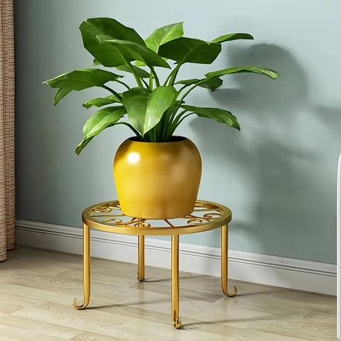 Rust-Proof Metal Floor Stand Plant Rack - Indoor/Outdoor,