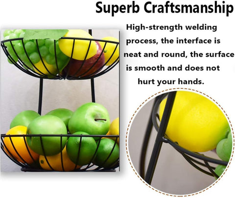 3 Tier Fruit Basket  for Living Room & Modern Kitchen