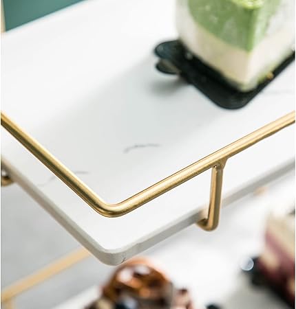 2 Tier Makeup organizer  ( Metal and Arcylic Marble Texture)