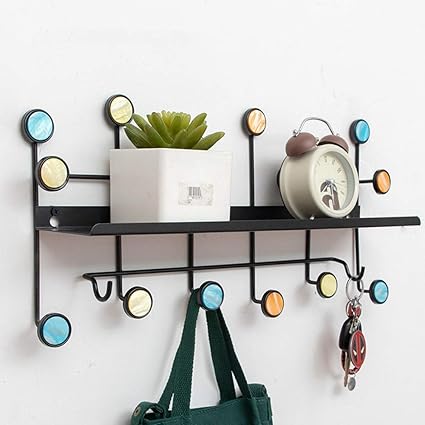 Hook Wall Hanger with metal shelf