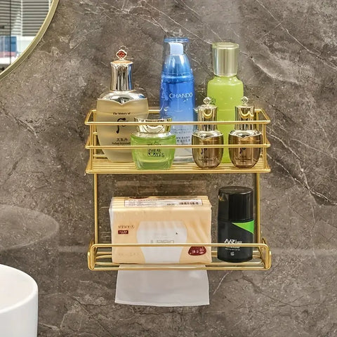 Two-Tier Shelf, Space-Saving Design, Light Luxury Style