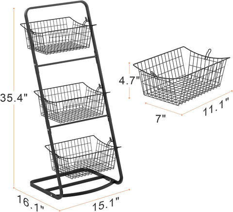 Detachable 3 tier fruit and veggies basket
