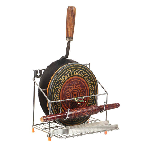 Chakla Belan and Tawa Stand for Kitchen - 100% Rust-Free