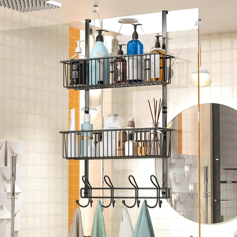 Door Hanger Door Storage with 2 Baskets,Over The Door Towel Rack Regular price