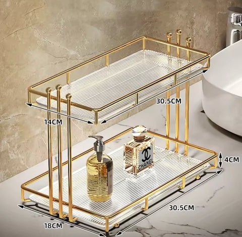 2 Tier Makeup Organizer Transparent Arcylic