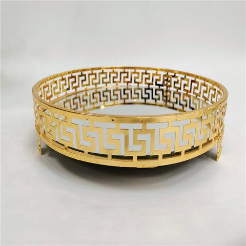 Gold Luxury Trays With Mirror Base Premium quality