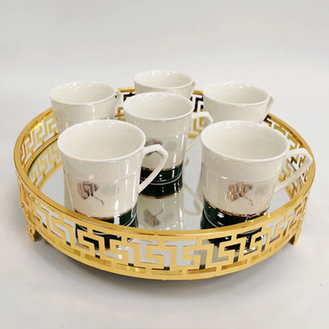 Gold Luxury Trays With Mirror Base Premium quality