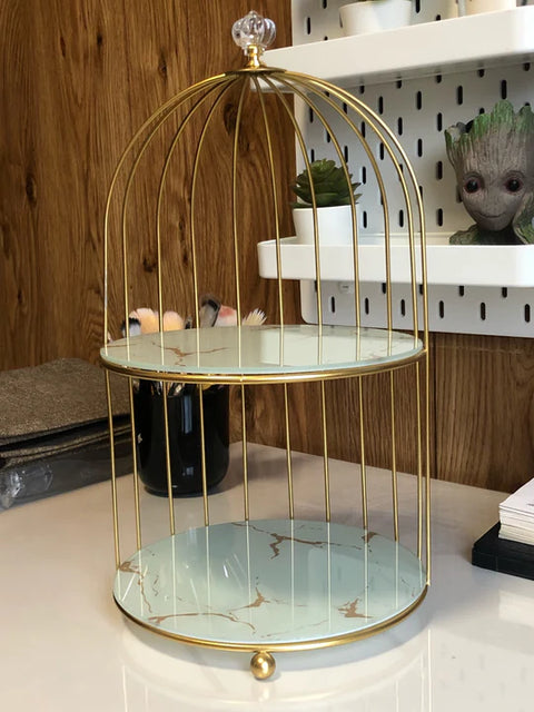 1 and 2 Tier Cage Makeup Organizer