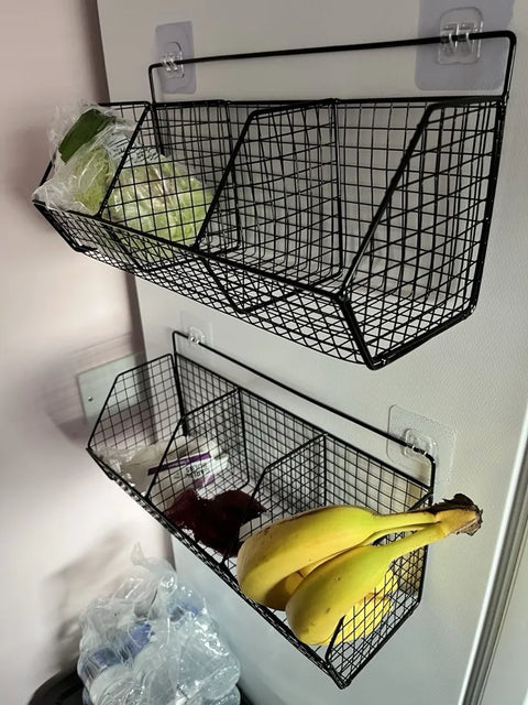 1 pc Self Adhesive Basket In 2 and 3 Grid  With Self adhesive Stickers