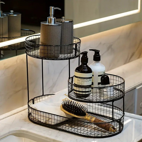 1pc Modern Metal Fruit Basket - Multi-Tier Large Luxury Design