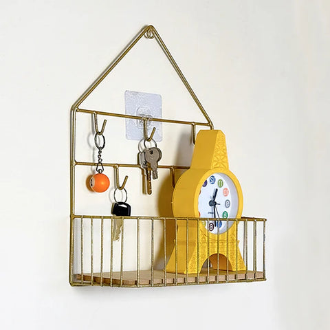 Creative Wall Mounted Shelf with Hooks