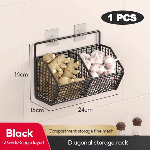 1 pc Self Adhesive Basket In 2 and 3 Grid  With Self adhesive Stickers