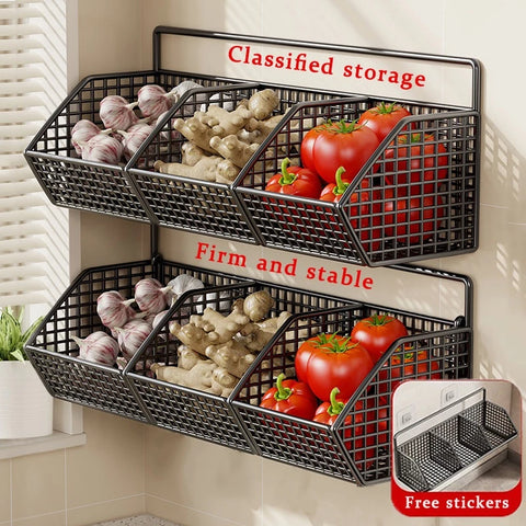 1 pc Self Adhesive Basket In 2 and 3 Grid  With Self adhesive Stickers