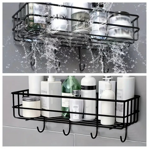 3 Pc Storage rack for kitchen bathroom with strong adhesive stickers (no drill needed)