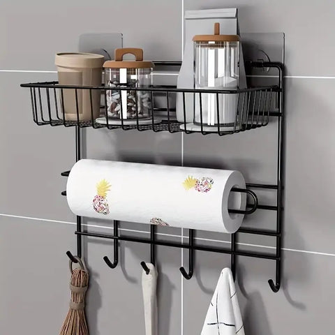 Wall Mounted Organizer With Paper Towel