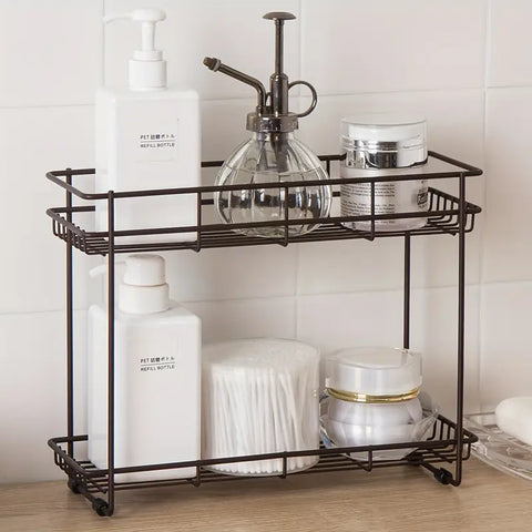 2 layer seasoning rack, cosmetics storage rack