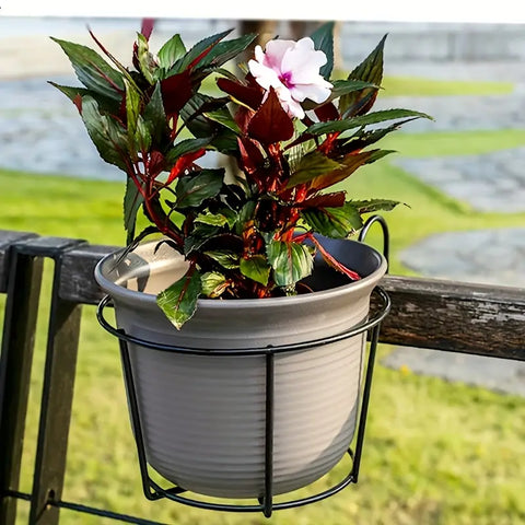 3 Pc Black Metal Hanging Plant Rack