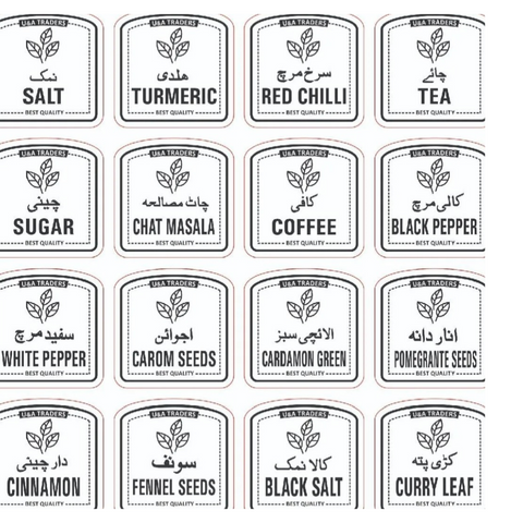 6 (1000 ml) Glass Jars with Wooden Rack and Free 16 waterproof stickers