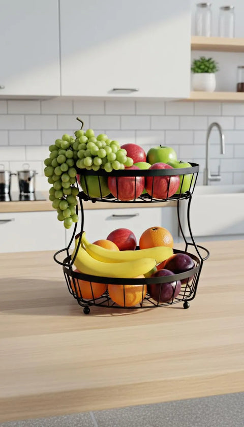 2 Tier Steel Fruit Basket