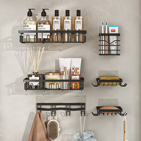 6 Pc Wall Shelf Self Adhesive No drill Needed