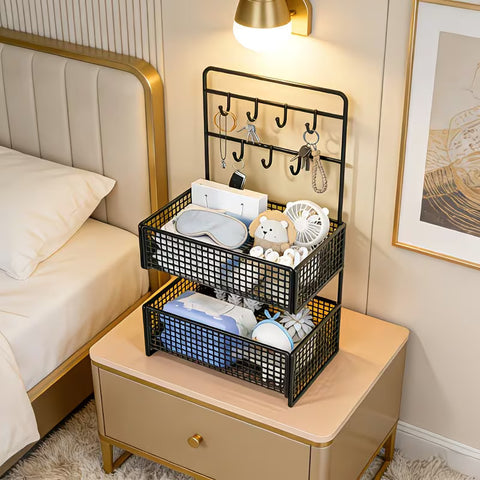 Multifunctional 2 Tier Basket With key Holder's