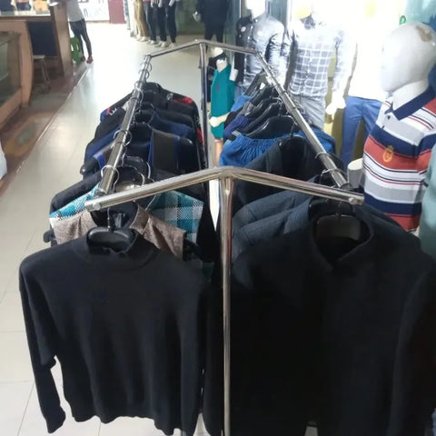 Double Sided Pole Clothes hanging stand