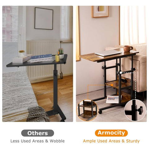 Height adjustable laptop table