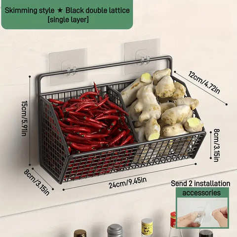1 pc Self Adhesive Basket In 2 and 3 Grid  With Self adhesive Stickers
