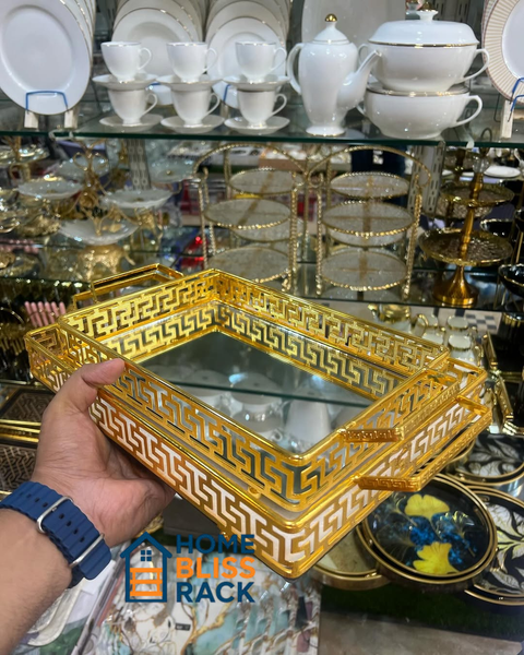 Gold Mirror Luxury Tray