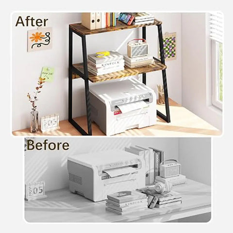 Microwave Oven Stand With Storage Shelf |2 tier Kitchen Organiser Rack | Countertop Storage Shelf | Coffee bar Station | Home Kitchen Furniture