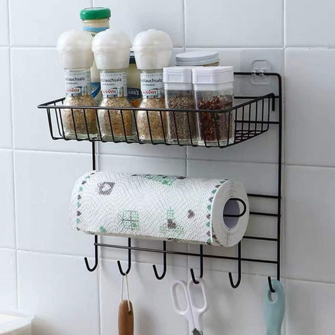 Wall Mounted Organizer With Paper Towel
