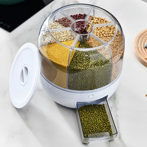 360° Rotatable Food Dispenser Storage Box