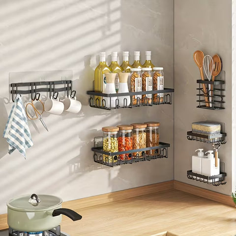 6 Pc Wall Shelf Self Adhesive No drill Needed