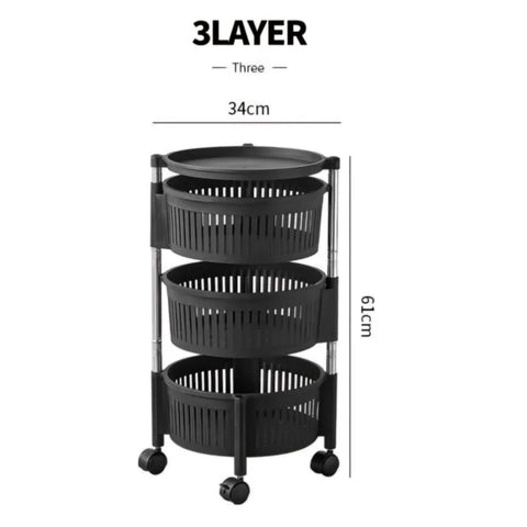 Fruit/Vegetables Rotatable Moveable Basket in 3, 4 , 5 layers