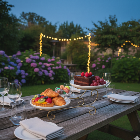 Dish Serving Rack with plates