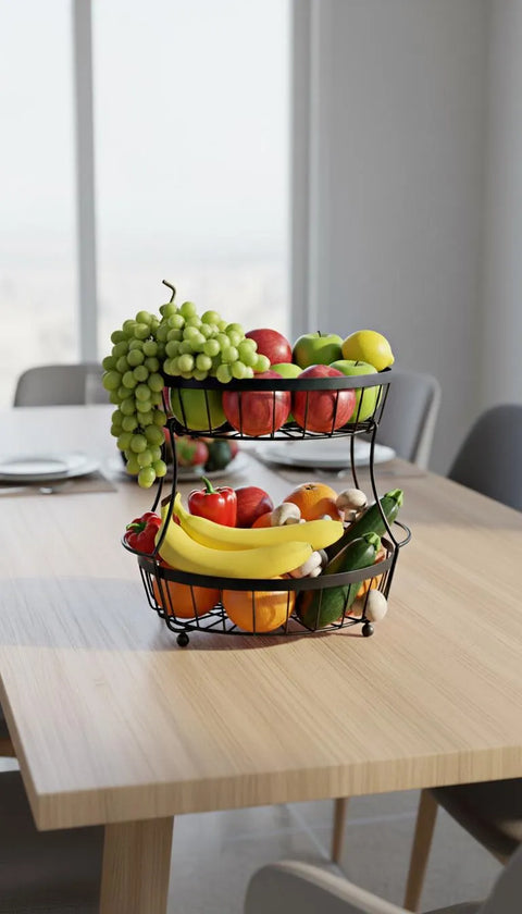 2 Tier Steel Fruit Basket