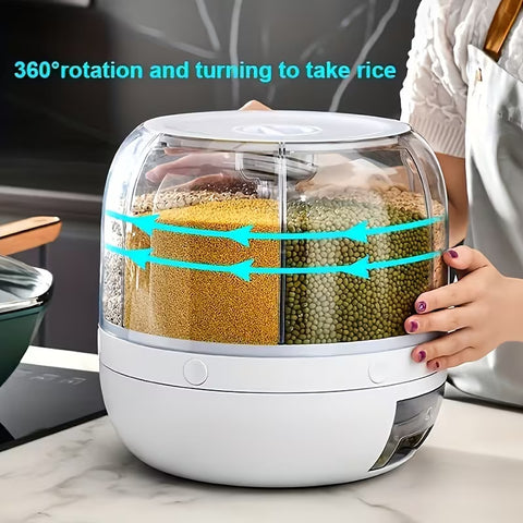 360° Rotatable Food Dispenser Storage Box