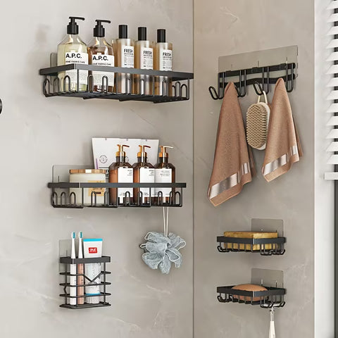 6 Pc Wall Shelf Self Adhesive No drill Needed