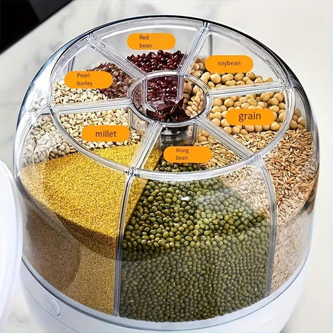 360° Rotatable Food Dispenser Storage Box