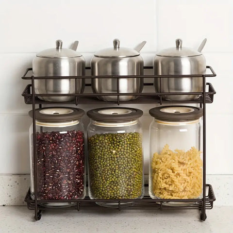 2 layer seasoning rack, cosmetics storage rack