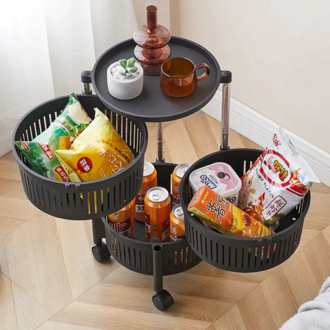 Fruit/Vegetables Rotatable Moveable Basket in 3, 4 , 5 layers