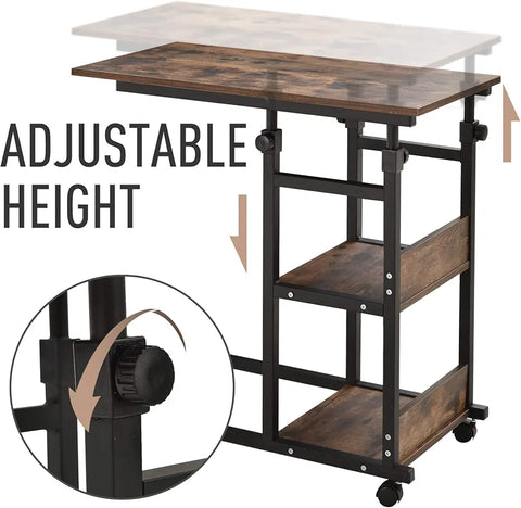 Height adjustable laptop table