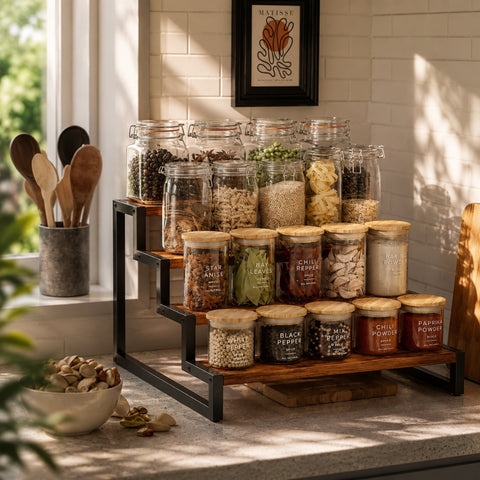 3 & 4 Layer Wooden Shelf Rack