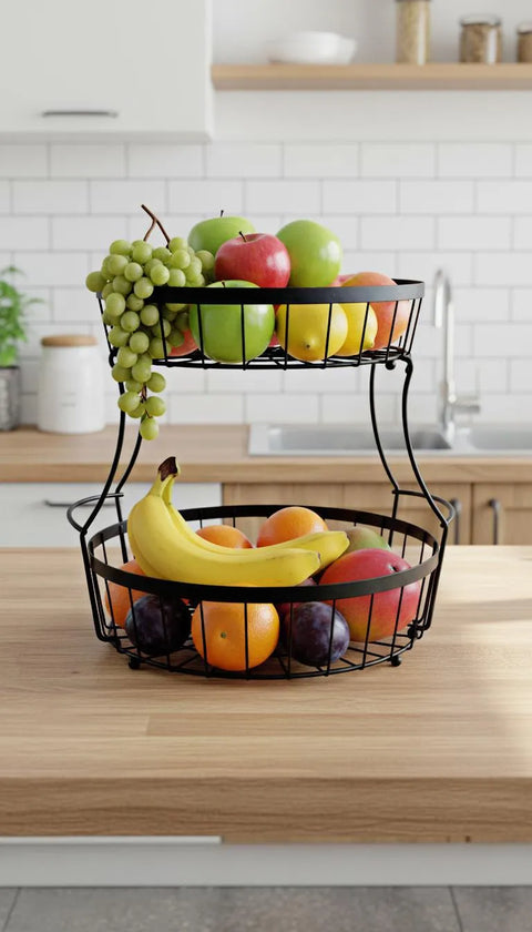 2 Tier Steel Fruit Basket