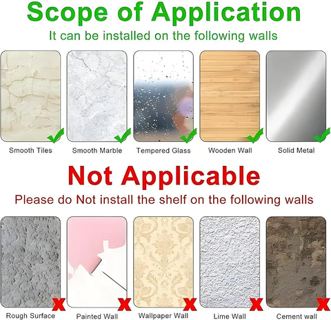 2 pc Storage wall mounted basket with adhesive stickers