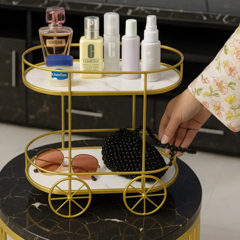 Trolly design makeup organizer