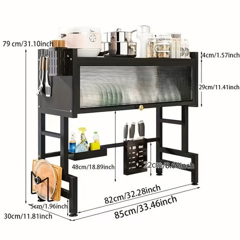 Over The Sink Dish Drainer Drying Rack Dustproof Cabinet Door Strong Load-Bearing Capacity Increase Capacity, Practical And Aesthetically Pleasing